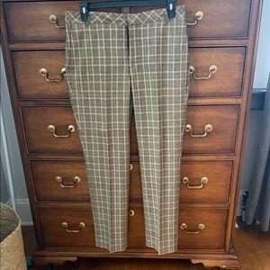 Ted Baker Tan Checkered Dress Pants